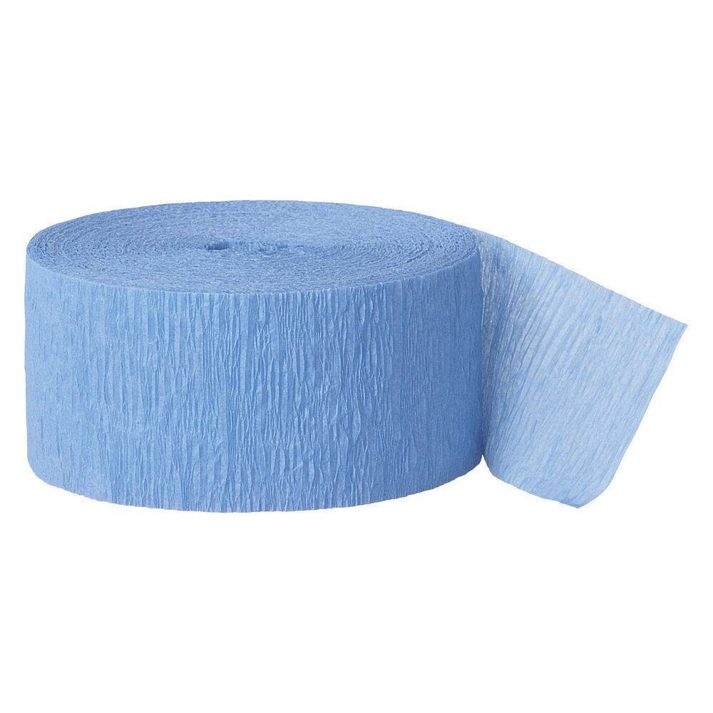 Paper Crepe Streamer- Baby Blue (81ft x 1.75&quot;)