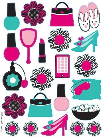 Stickers-Pink Zebra Boutique-4 Sheets