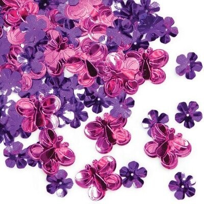 Confetti- Pink &amp; Purple Butterfly- 14g