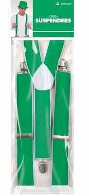 Costume Accessory-Suspenders-Green-1pkg