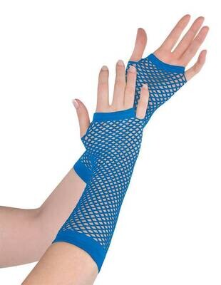 Gloves-Fishnet/Blue
