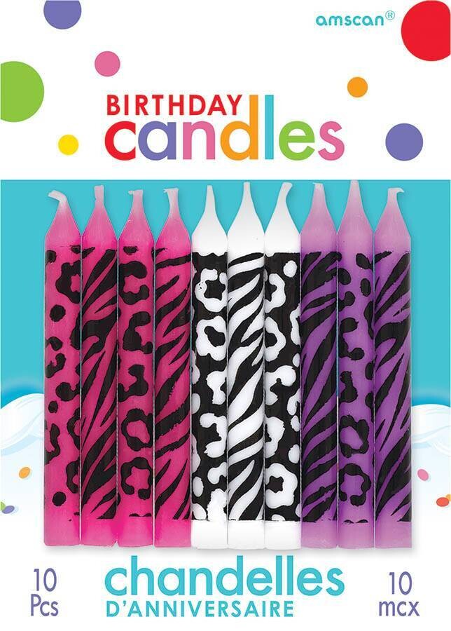 Candles- Animal Print -10pk/2.5&#39;&#39;