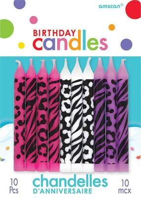 Candles- Animal Print -10pk/2.5&#39;&#39;