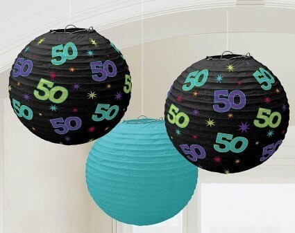 Paper Lanterns -50th Bday-3pk/9.5&#39;&#39;