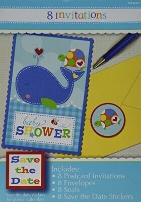 Invitations-Baby Shower-Ahoy Baby-8pk