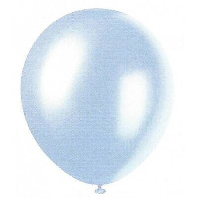 Balloons-Latex-Powder Blue Pearlized-12&#39;&#39;-8pk