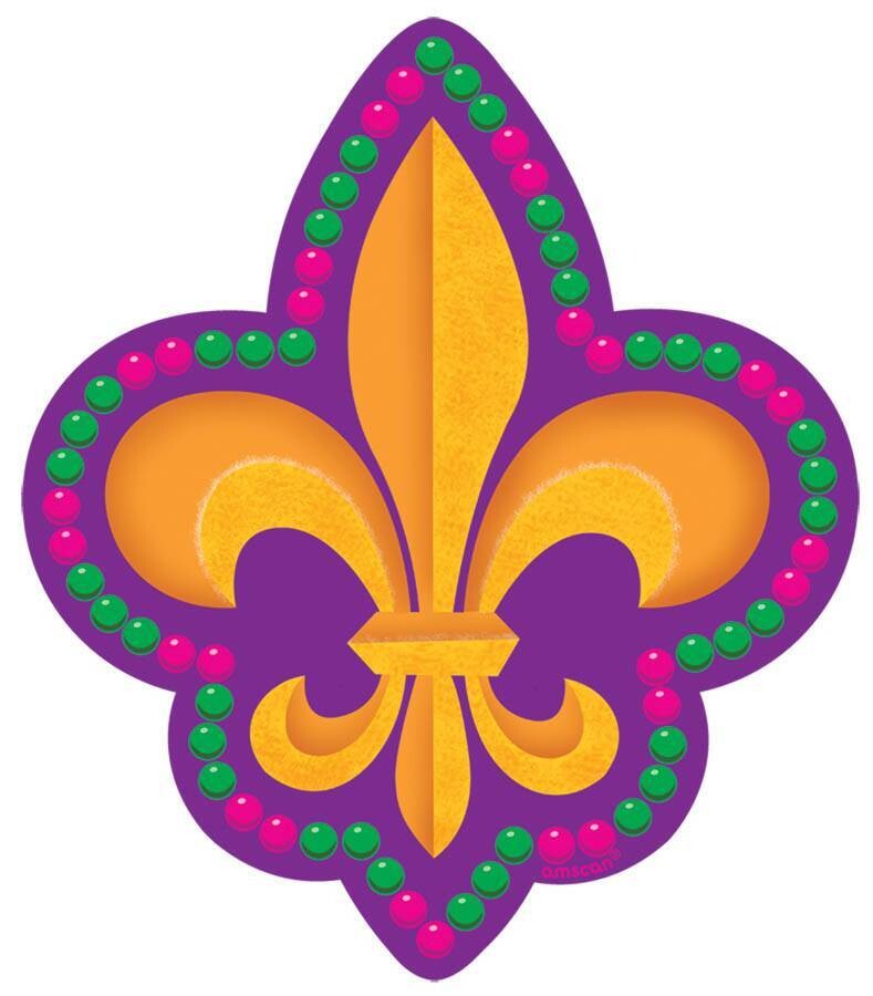 Cutout- Mardi Gras-Paper-8&#39;&#39; x 7&#39;&#39;
