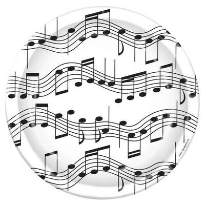 Plates-LN-Musical Notes-8pkg-Paper - Discontinued