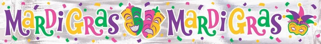 Banner- Mardi Gras - Foil -9ft