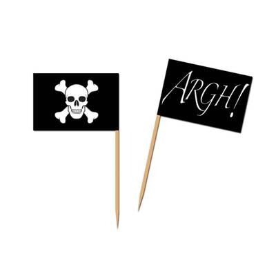 Flag Picks-Pirate Party-50pkg-2.5&quot;