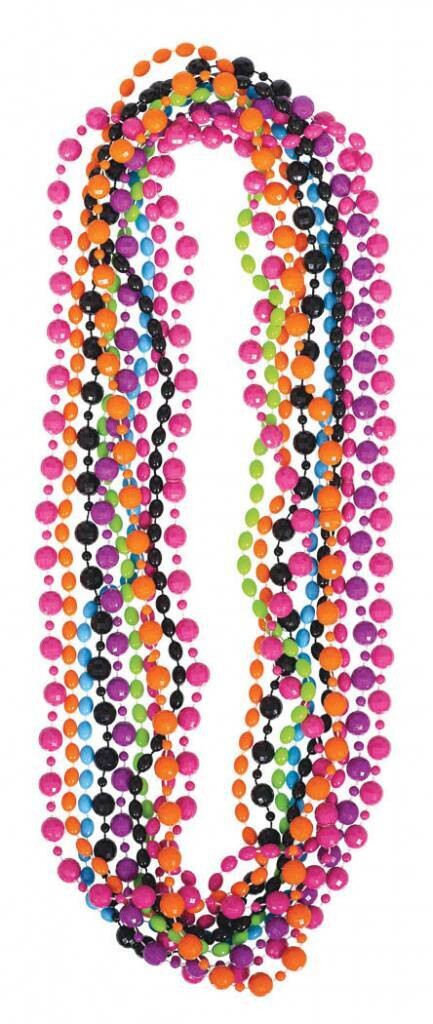Party Beads - Totally 80&#39;s-10pk/30&#39;&#39;