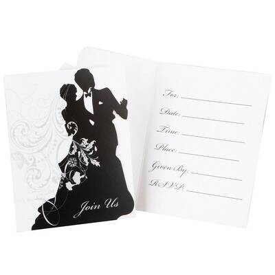 Invitations-Ever After Silhouette-8pkg