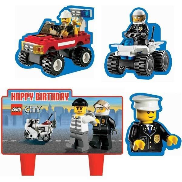 Candle-LEGO City-4pk