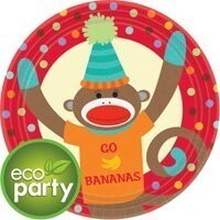 Plates-LN-Monkey Party-8pk-Paper
