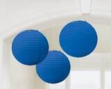 Paper Lanterns- Royal Blue-3pk-9.5&#39;&#39;