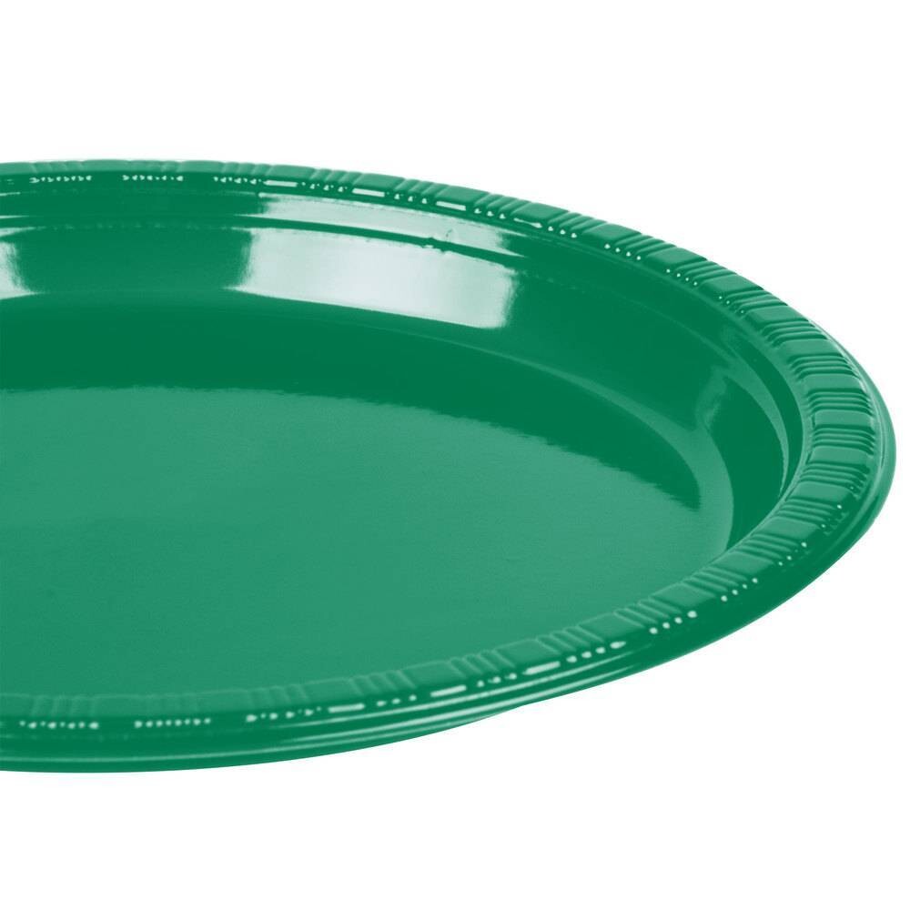 Plates-BEV-Emerald Green-20pkg-Plastic - 7&quot;