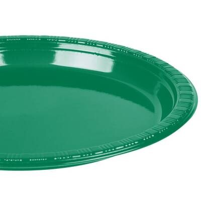 Plates-BEV-Emerald Green-20pkg-Plastic - 7&quot;