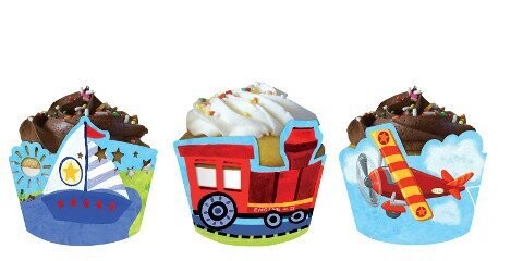 Cupcake Wraps-Automobiles-12pkg