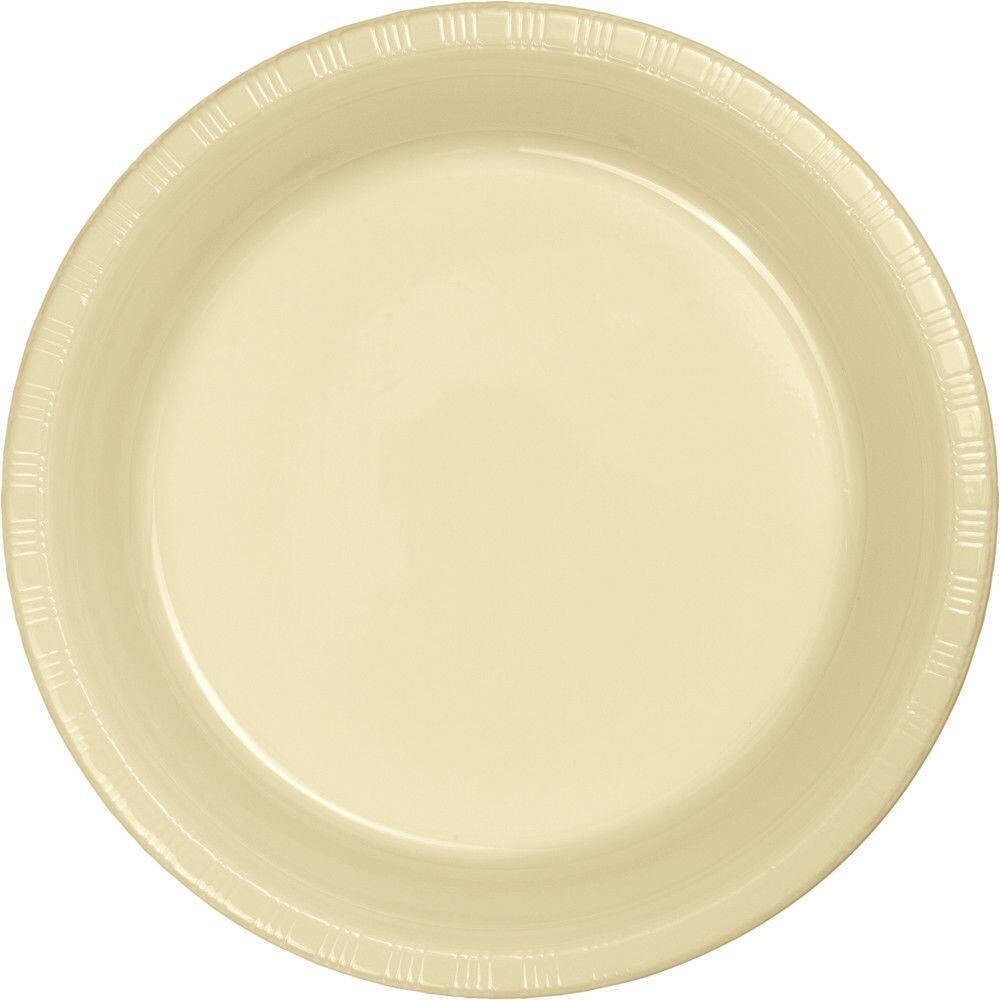 Plates-BEV-Ivory-20pkg-Plastic