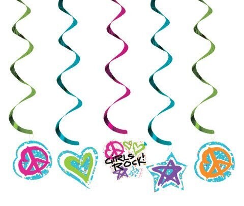 Danglers-Foil Swirl-Totally 80&#39;s-5pkg-19&quot;-25&quot;