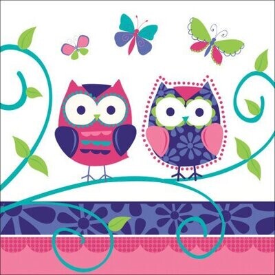 Napkins-BEV-Owl Pal-16pkg-3ply