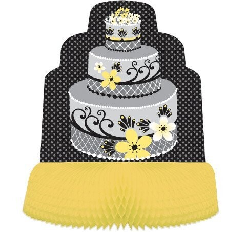 Centerpiece-Honeycomb-Chic Wedding Cake-1pkg-11.75&quot;
