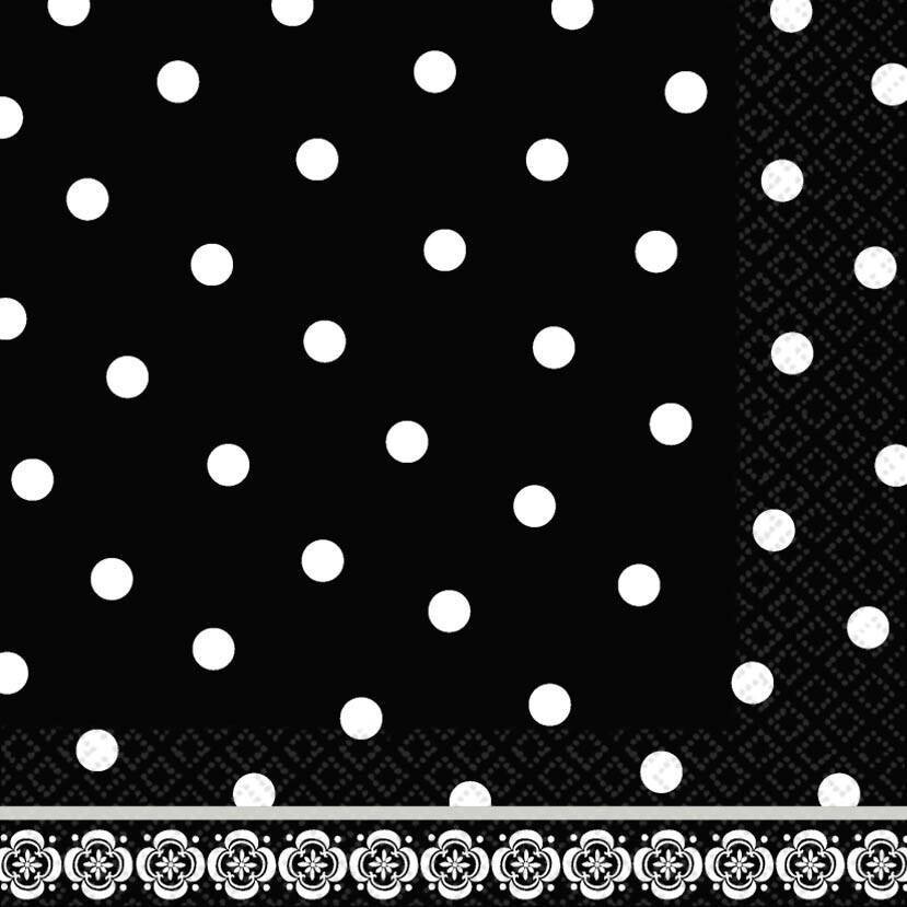 Luncheon Napkins-Damask &amp; Dots (Discontinued)