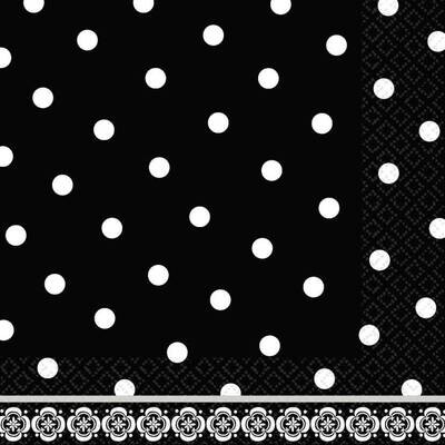 Luncheon Napkins-Damask &amp; Dots (Discontinued)