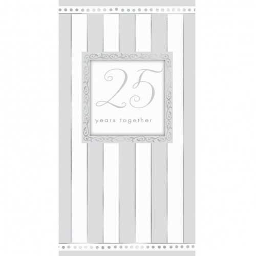 Invitations-Silver 25th Anniversary Wishes-8pk