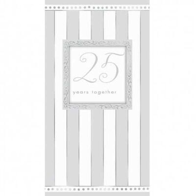 Invitations-Silver 25th Anniversary Wishes-8pk