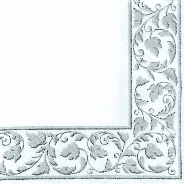 Napkins- Bev- Silver-24pk-3ply - Discontinued