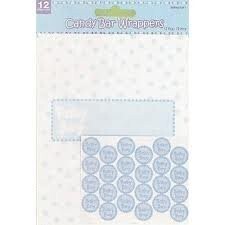 Candy Bar Wrappers-Baby Boy-5.5&#39;&#39;x4.9&#39;&#39;-12pk