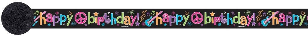 Paper Crepe Streamer-Neon Bday-30ft