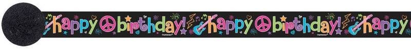 Paper Crepe Streamer-Neon Bday-30ft