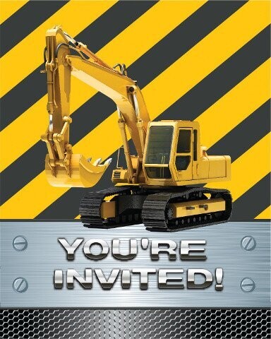 Invitations-Construction-8pkg