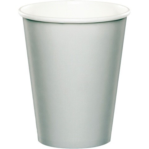 Paper Cups-Shimmering Silver-24pkg-9oz