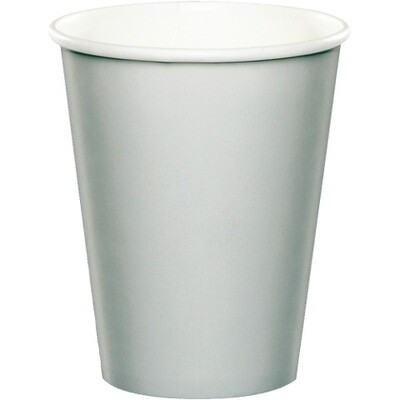 Paper Cups-Shimmering Silver-24pkg-9oz
