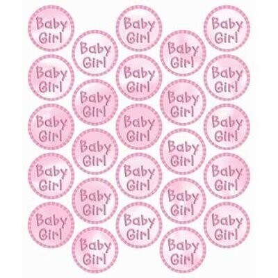 Sticker Seals-Baby Girl-Pink-25pk/1&#39;&#39;