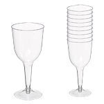 Glasses - Wine - Plastic - Clear - 20pk - 10oz