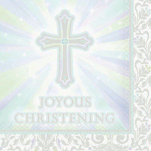Napkins-LN-Joyous Christening-16pk-2ply (Seasonal) - Discontinued