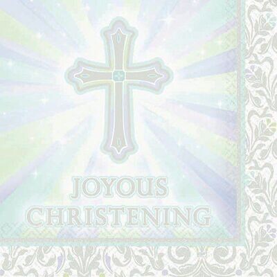 Napkins-LN-Joyous Christening-16pk-2ply (Seasonal) - Discontinued