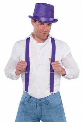 Costume Accessory-Suspenders-Purple-1pkg