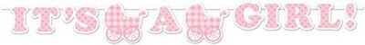 Banner- Ribbon - It&#39;s a Girl - 5.5ft - 1pc
