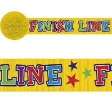 Paper Crepe Streamers- Finish Line- 42ftx1.875&quot;