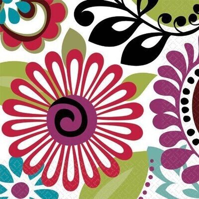 Napkins- LN- Modern Floral-16pk-2ply (Discontinued/Final Sale)