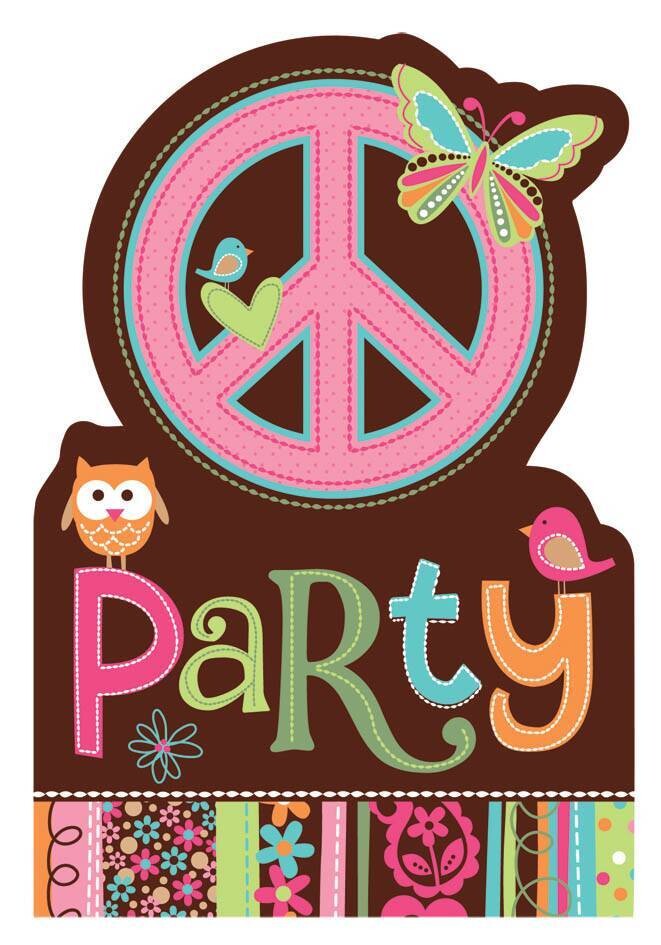Invitations-Hippie Chick-8pk (Discontinued)
