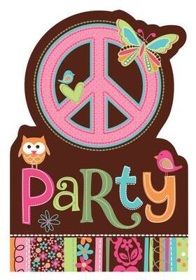 Invitations-Hippie Chick-8pk (Discontinued)