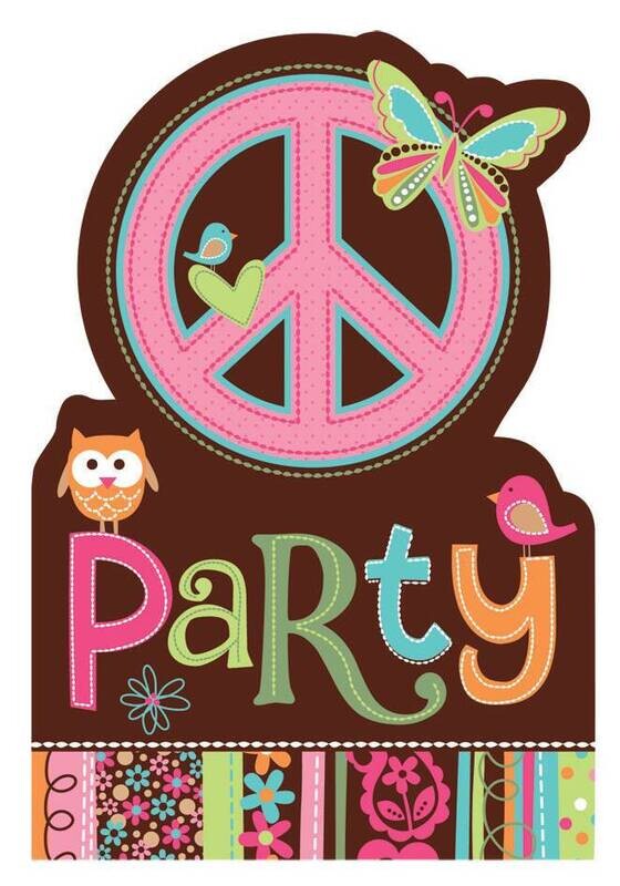 Invitations-Hippie Chick-8pk (Discontinued)