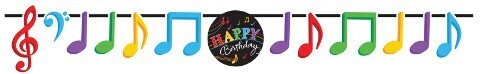 Banner-Ribbon-Dancing Musical Notes-1pkg-5.5ft