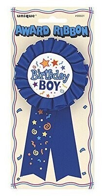 Award Ribbon-Birthday Boy-Blue (1pk)
